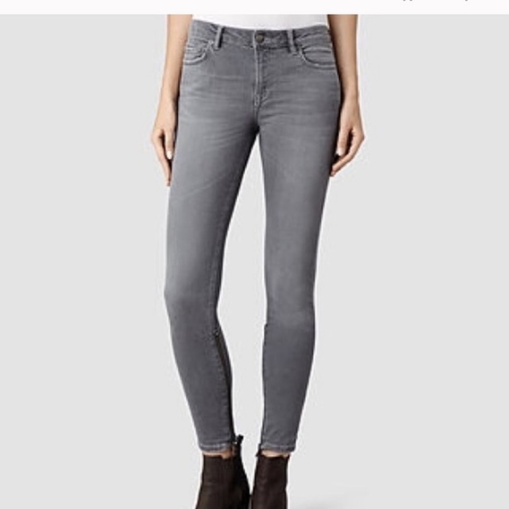all saints cropped grey jeans